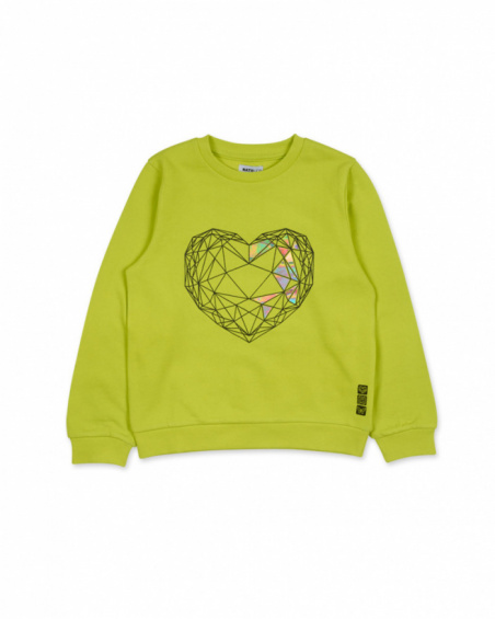 Sweat en tricot jaune pour fille Digital Dreamer