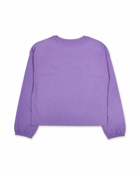 T-shirt en tricot lilas pour fille Digital Dreamer