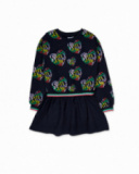 Robe en tricot bleu pour fille Funky Mood Robe en tricot bleu pour fille Funky Mood