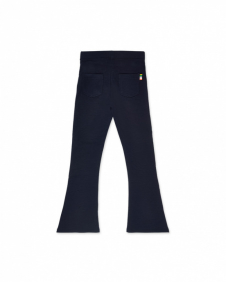 Pantalon en tricot bleu pour fille Funky Mood