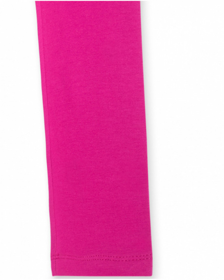 Legging en tricot rose pour fille Basico