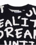 Pull en tricot noir pour garçon Let's Rock Together Pull en tricot noir pour garçon Let's Rock Together