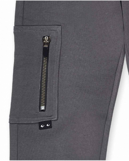 Pantalon en tricot gris pour garçon Let's Rock Together