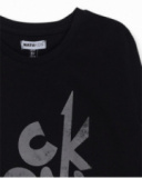 T-shirt en tricot noir pour garçon Let's Rock Together T-shirt en tricot noir pour garçon Let's Rock Together