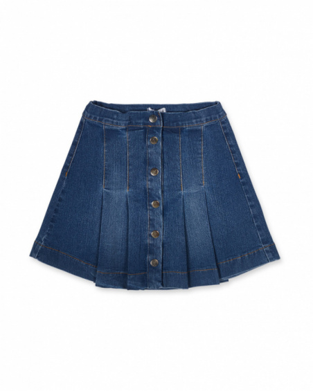 Jupe plate bleue pour fille Love to Learn Jupe plate bleue pour fille Love to Learn