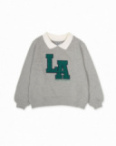 Sweat en tricot gris pour fille Love to Learn Sweat en tricot gris pour fille Love to Learn