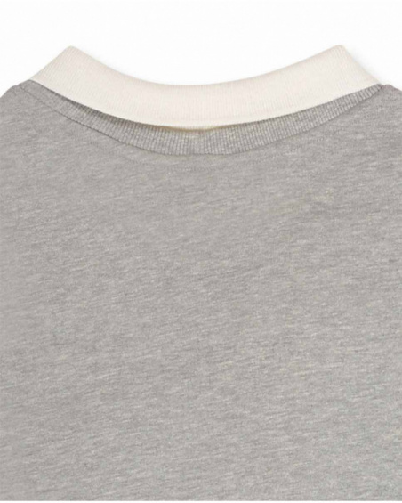 Sweat en tricot gris pour fille Love to Learn