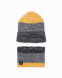 Bonnet et écharpe en tricot gris garçon New Horizons Bonnet et écharpe en tricot gris garçon New Horizons