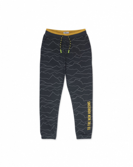 Pantalon en tricot noir pour garçon New Horizons