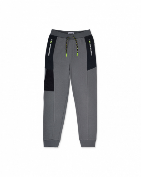 Pantalon en tricot gris garçon New Horizons Pantalon en tricot gris garçon New Horizons