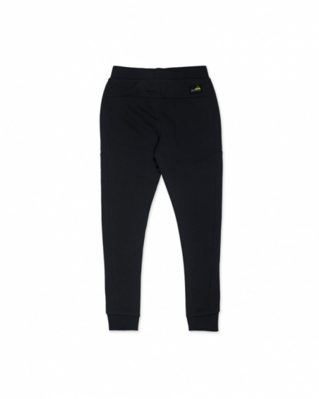 Pantalon en tricot noir garçon New Horizons