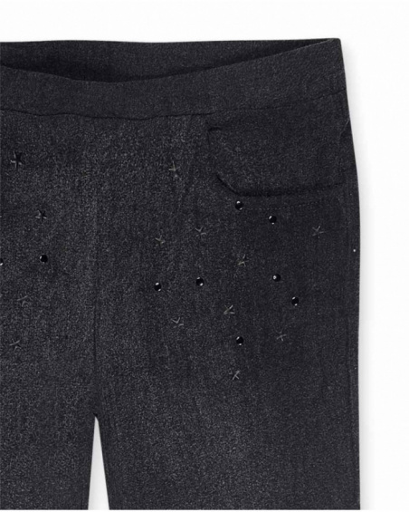 Legging en tricot gris fille No Rules Legging en tricot gris fille No Rules