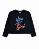 T-shirt en tricot noir fille No Rules T-shirt en tricot noir fille No Rules