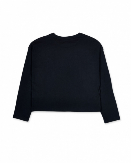 T-shirt en tricot noir fille No Rules T-shirt en tricot noir fille No Rules