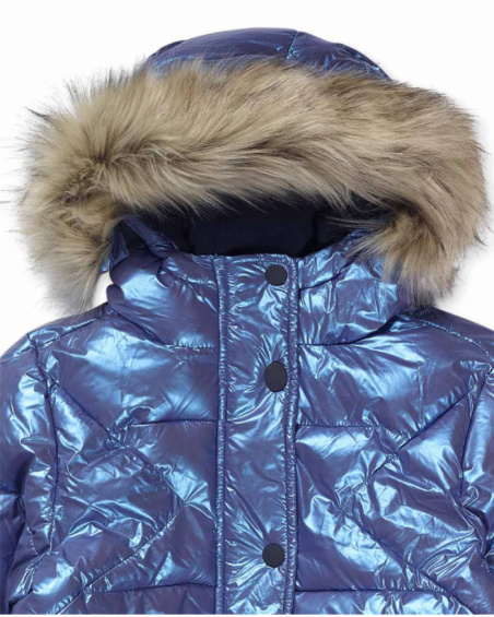 Manteau plat lilas fille Nocturne