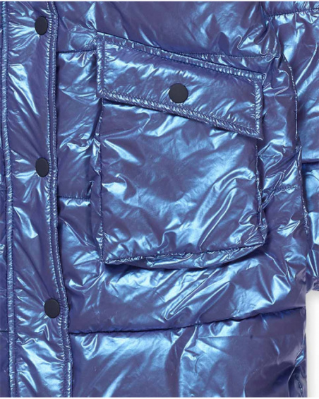 Manteau plat lilas fille Nocturne