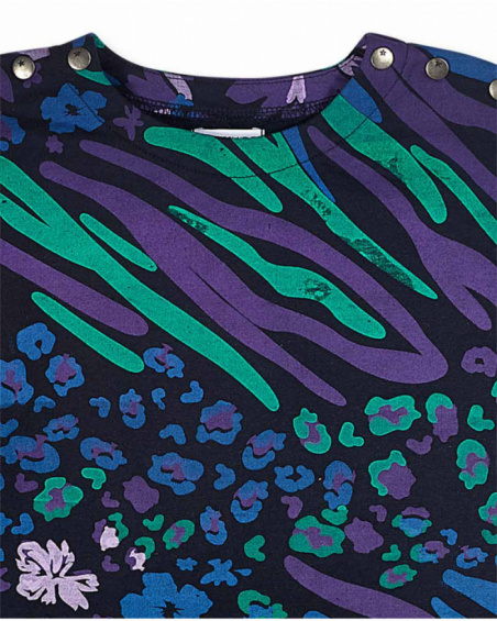 Robe en tricot bleu pour fille Nocturne Robe en tricot bleu pour fille Nocturne