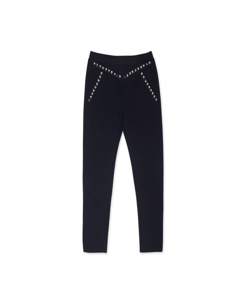 Legging en tricot bleu pour fille Nocturne