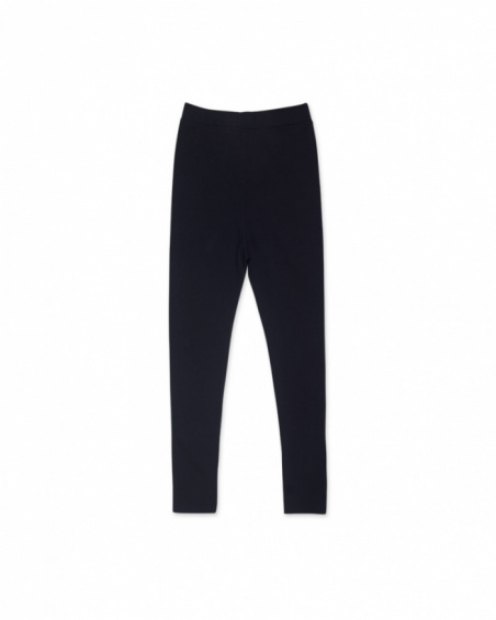 Legging en tricot bleu pour fille Nocturne