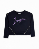Sweat en tricot bleu fille Nocturne Sweat en tricot bleu fille Nocturne