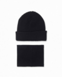 Bonnet et écharpe en tricot noir garçon SK8 Park Bonnet et écharpe en tricot noir garçon SK8 Park