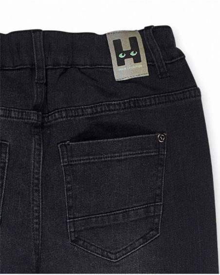 Pantalon plat noir garçon SK8 Park