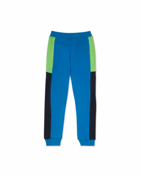 Pantalon en tricot bleu garçon SK8 Park