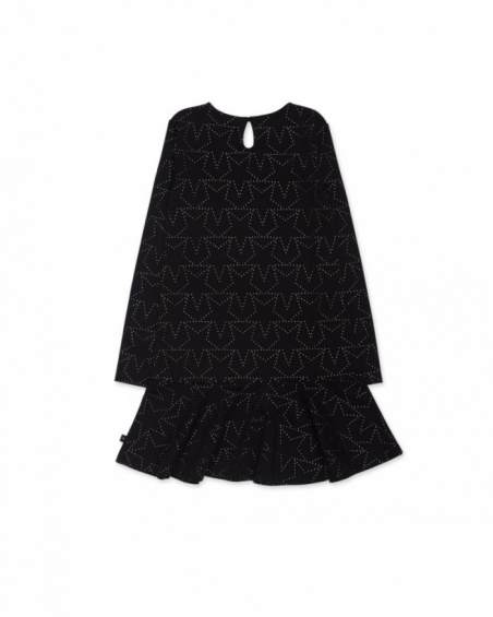 Robe en tricot noir fille Starlight