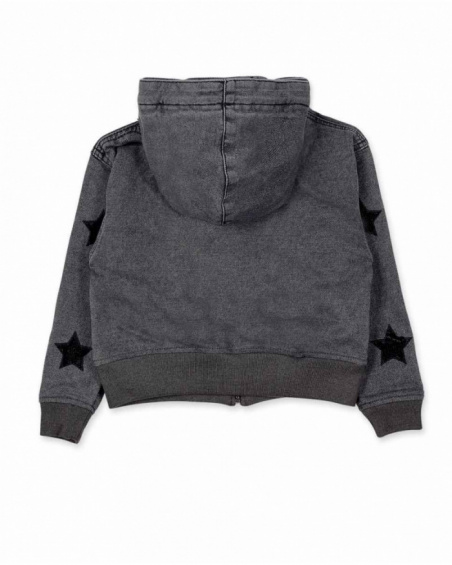 Blouson en tricot gris fille Starlight