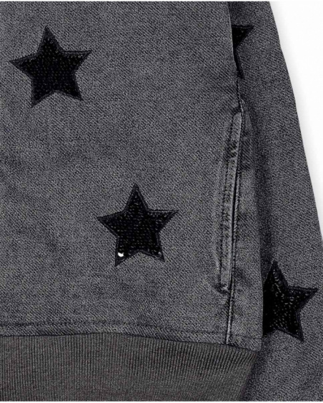 Blouson en tricot gris fille Starlight