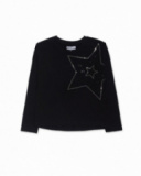 T-shirt en tricot noir fille Starlight T-shirt en tricot noir fille Starlight