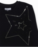 T-shirt en tricot noir fille Starlight T-shirt en tricot noir fille Starlight
