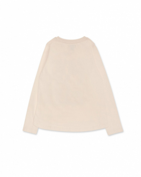 T-shirt en tricot beige fille Starlight