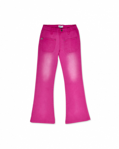 Pantalon plat rose fille The Happy World