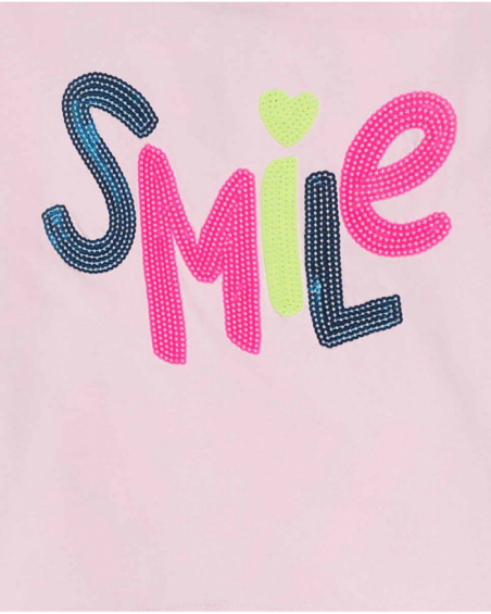 T-shirt en tricot rose fille The Happy World T-shirt en tricot rose fille The Happy World