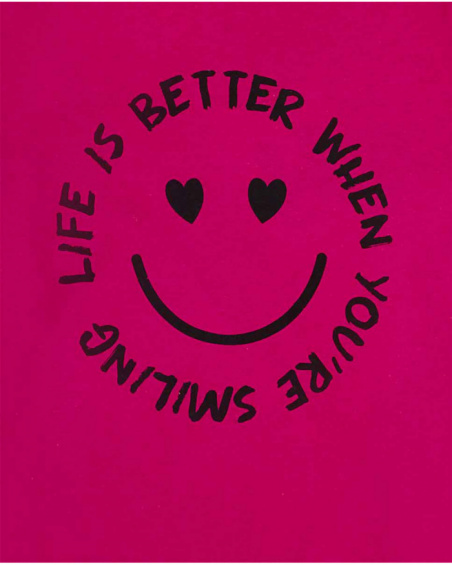 T-shirt en tricot rose pour fille de la collection The Happy
