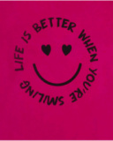 T-shirt en tricot rose pour fille de la collection The Happy T-shirt en tricot rose pour fille de la collection The Happy