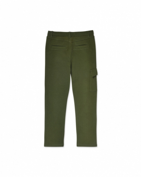 Pantalon en tricot vert garçon Try New Path