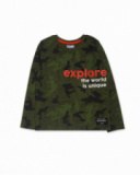 T-shirt en tricot vert pour garçon Try New Path T-shirt en tricot vert pour garçon Try New Path