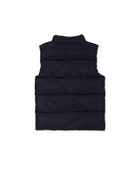 Gilet plat bleu garçon Varsity Club