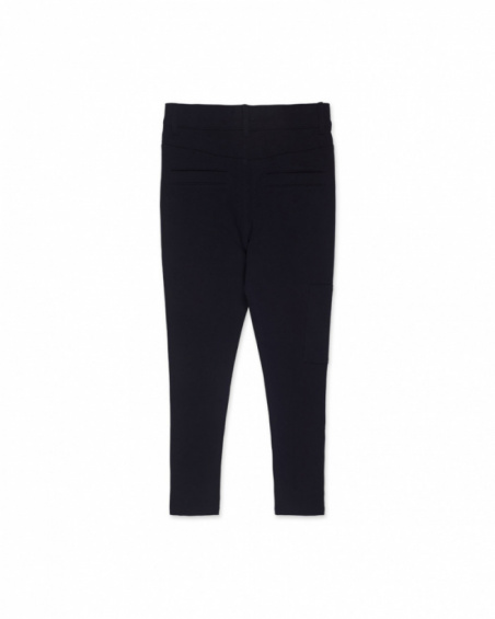 Pantalon en tricot bleu garçon Varsity Club