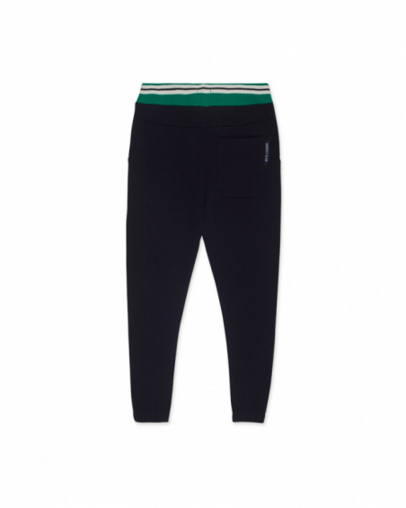 Pantalon en tricot bleu pour garçon Varsity Club