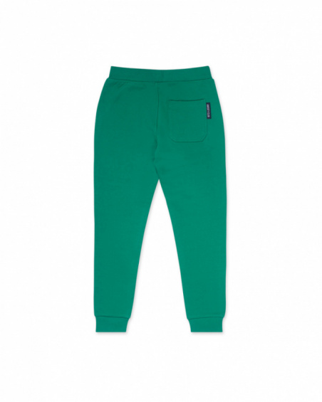 Pantalon en tricot vert garçon Varsity Club