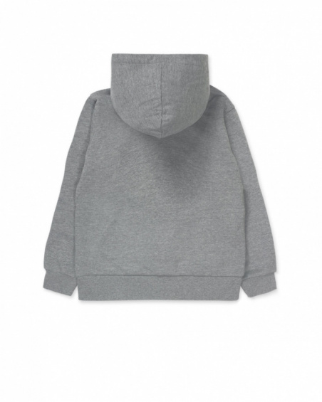 Sweat en tricot gris garçon Varsity Club