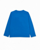 T-shirt en tricot bleu pour garçon de la collection Varsity Club T-shirt en tricot bleu pour garçon de la collection Varsity Club