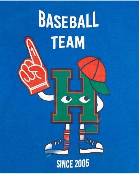 T-shirt en tricot bleu pour garçon de la collection Varsity Club T-shirt en tricot bleu pour garçon de la collection Varsity Club