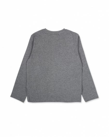 T-shirt en tricot gris garçon Varsity Club