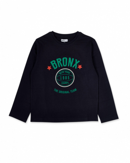 T-shirt en tricot bleu garçon Varsity Club T-shirt en tricot bleu garçon Varsity Club