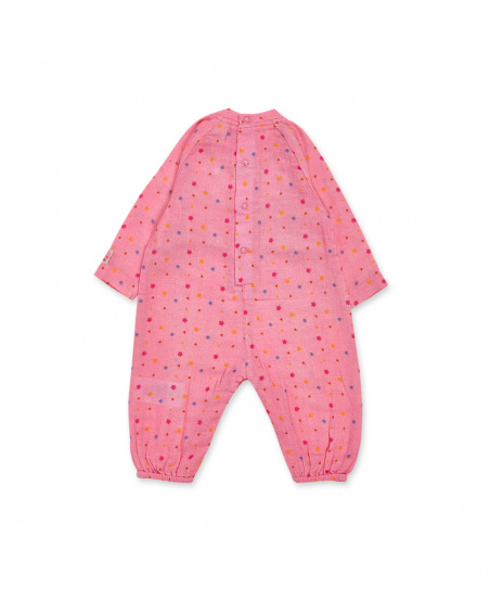 Barboteuse plate fantaisie rose fille Happy Cookies