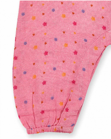 Barboteuse plate fantaisie rose fille Happy Cookies